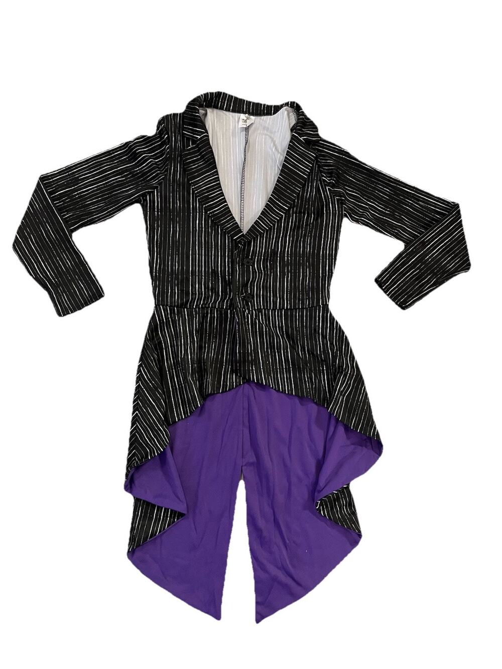 Jack Skellington Nightmare Christmas Tux Jacket Blazer Goth Costume Halloween S